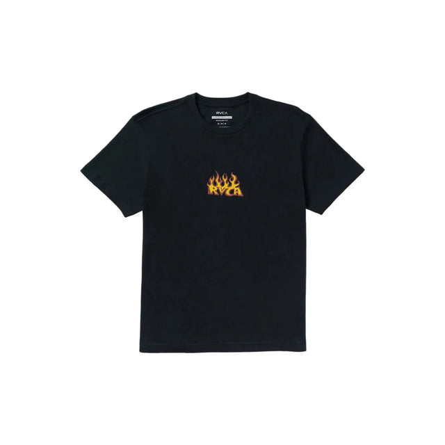 RVCA RVCA Men's Spanky Fuego Short Sleeve Shirt - Black Black S Mens T-Shirts