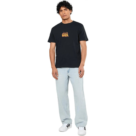 RVCA RVCA Men's Spanky Fuego Short Sleeve Shirt - Black Black S Mens T-Shirts