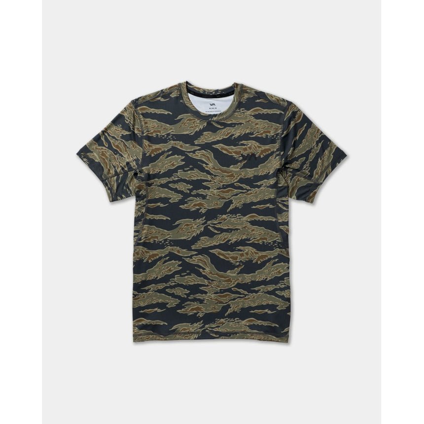 RVCA RVCA Men's Sport Vent Short Sleeve Shirt - Tiger Camo Tiger Camo S Mens Button Up Short Sleeve Shirts