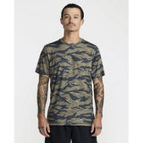 RVCA RVCA Men's Sport Vent Short Sleeve Shirt - Tiger Camo Tiger Camo S Mens Button Up Short Sleeve Shirts