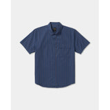 RVCA RVCA Men's TJP Dayshift Stripe Short Sleeve Shirt - Moody Blue Moody Blue M Mens Button Up Short Sleeve Shirts