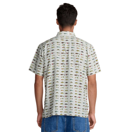 RVCA RVCA Men's Tackle Shop Short Sleeve Shirt - Wheat Wheat L Mens Button Up Short Sleeve Shirts