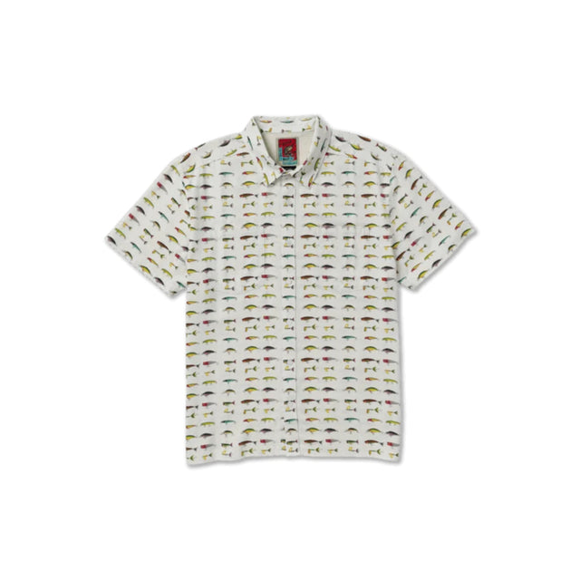 RVCA RVCA Men's Tackle Shop Short Sleeve Shirt - Wheat Wheat L Mens Button Up Short Sleeve Shirts