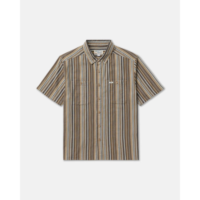 RVCA RVCA Men's Talum Short Sleeve Shirt - Blue Blue S Mens Button Up Short Sleeve Shirts