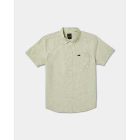 RVCA RVCA Men's That'll Do Dobby Short Sleeve Shirt - Laurel Green Laurel Green S Mens Button Up Short Sleeve Shirts