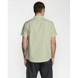 RVCA RVCA Men's That'll Do Dobby Short Sleeve Shirt - Laurel Green Laurel Green S Mens Button Up Short Sleeve Shirts