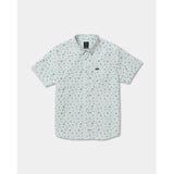 RVCA RVCA Men's That'll Do Print Short Sleeve - Blue Haze Blue Haze S Mens Button Up Short Sleeve Shirts