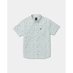 RVCA RVCA Men's That'll Do Print Short Sleeve - Blue Haze Blue Haze S Mens Button Up Short Sleeve Shirts
