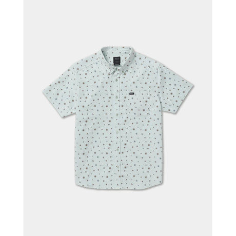 RVCA RVCA Men's That'll Do Print Short Sleeve - Blue Haze Blue Haze S Mens Button Up Short Sleeve Shirts