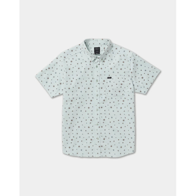 RVCA RVCA Men's That'll Do Print Short Sleeve - Blue Haze Blue Haze S Mens Button Up Short Sleeve Shirts