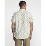 RVCA RVCA Men's That'll Do Seersucker Short Sleeve Shirt - Ranger Green Ranger Green S Mens Button Up Short Sleeve Shirts