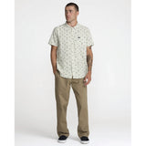 RVCA RVCA Men's That'll Do Seersucker Short Sleeve Shirt - Ranger Green Ranger Green S Mens Button Up Short Sleeve Shirts