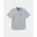 RVCA RVCA Men's That'll Do Seersucker Short Sleeve Shirt - Vintage Navy Vintage Navy S Mens Button Up Short Sleeve Shirts