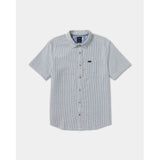 RVCA RVCA Men's That'll Do Seersucker Short Sleeve Shirt - Vintage Navy Vintage Navy S Mens Button Up Short Sleeve Shirts