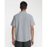 RVCA RVCA Men's That'll Do Seersucker Short Sleeve Shirt - Vintage Navy Vintage Navy S Mens Button Up Short Sleeve Shirts