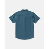 RVCA RVCA Men's Thatll Do Dobby Short Sleeve Shirt - Atlantic Atlantic S Mens Button Up Short Sleeve Shirts