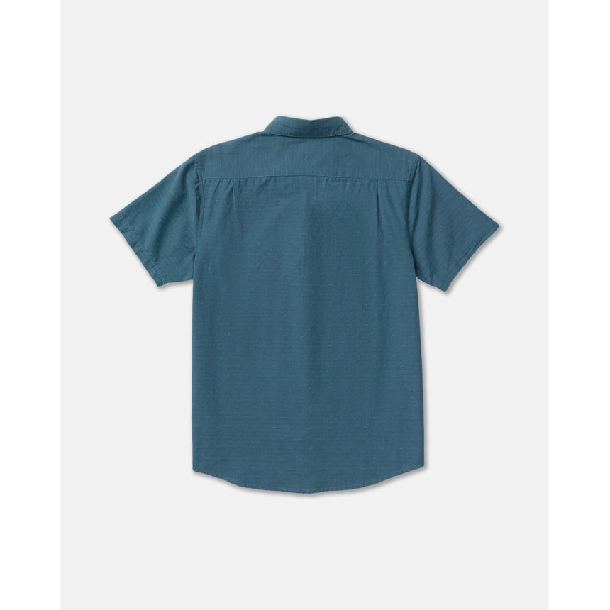 RVCA RVCA Men's Thatll Do Dobby Short Sleeve Shirt - Atlantic Atlantic S Mens Button Up Short Sleeve Shirts
