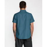 RVCA RVCA Men's Thatll Do Dobby Short Sleeve Shirt - Atlantic Atlantic S Mens Button Up Short Sleeve Shirts