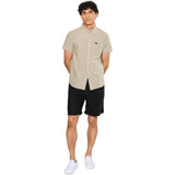 RVCA RVCA Men's Thatll Do Dobby Short Sleeve Shirt - Sand Sand S Mens Button Up Short Sleeve Shirts