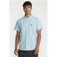 RVCA RVCA Men's Thatll Do Stretch Short Sleeve Shirt - Deep Teal Deep Teal S Mens Button Up Short Sleeve Shirts