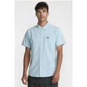 RVCA RVCA Men's Thatll Do Stretch Short Sleeve Shirt - Deep Teal Deep Teal S Mens Button Up Short Sleeve Shirts