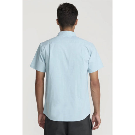 RVCA RVCA Men's Thatll Do Stretch Short Sleeve Shirt - Deep Teal Deep Teal S Mens Button Up Short Sleeve Shirts