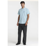 RVCA RVCA Men's Thatll Do Stretch Short Sleeve Shirt - Deep Teal Deep Teal S Mens Button Up Short Sleeve Shirts