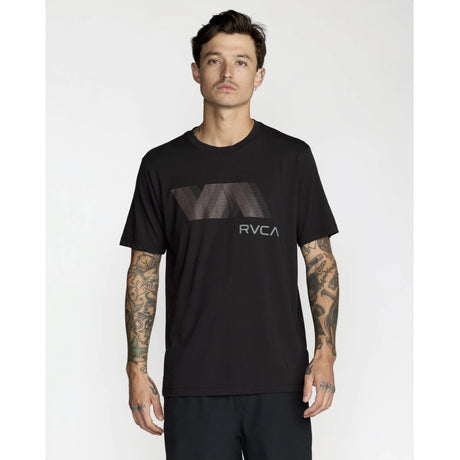 RVCA RVCA Men's VA Blur Short Sleeve Shirt - Black Black S Mens T-Shirts