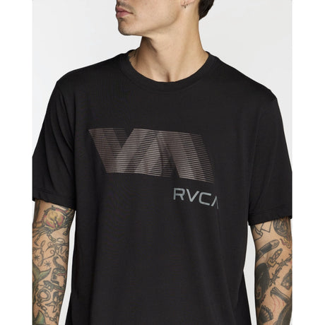 RVCA RVCA Men's VA Blur Short Sleeve Shirt - Black Black S Mens T-Shirts