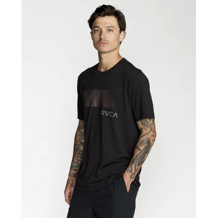 RVCA RVCA Men's VA Blur Short Sleeve Shirt - Black Black S Mens T-Shirts