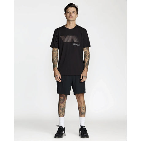 RVCA RVCA Men's VA Blur Short Sleeve Shirt - Black Black S Mens T-Shirts