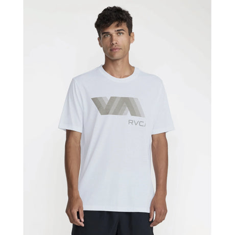 RVCA RVCA Men's VA Blur Short Sleeve Shirt - White White S Mens T-Shirts