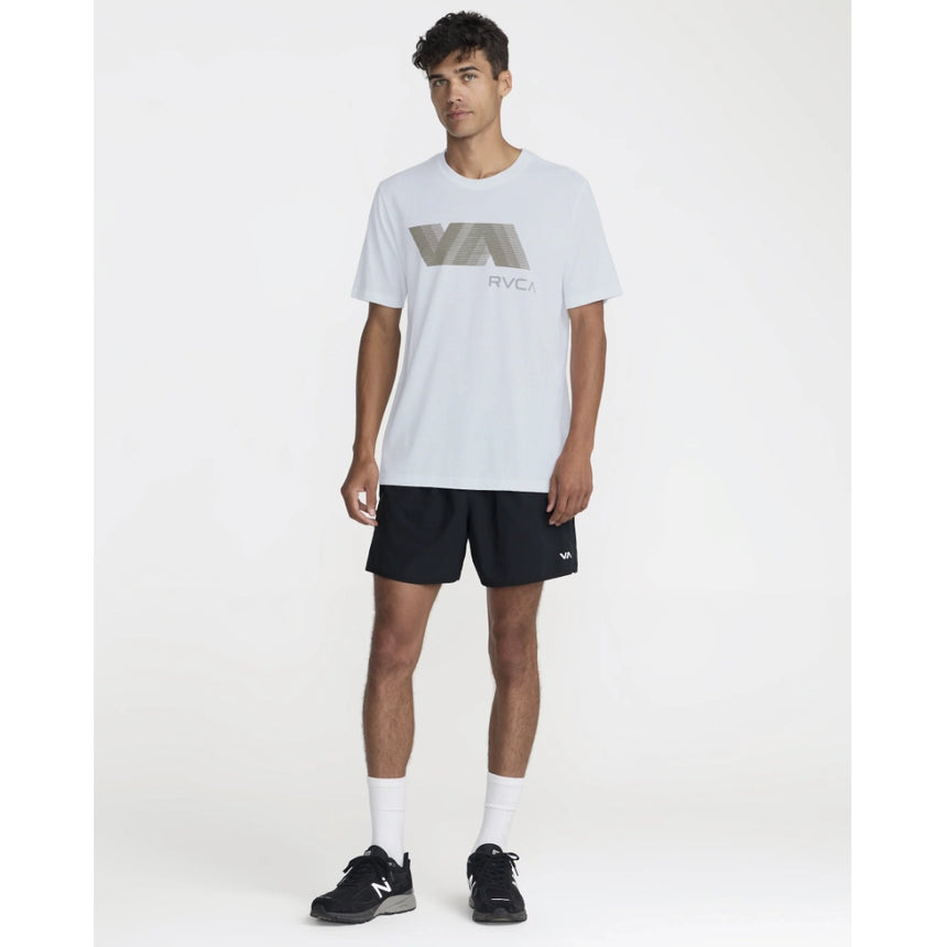RVCA RVCA Men's VA Blur Short Sleeve Shirt - White White S Mens T-Shirts