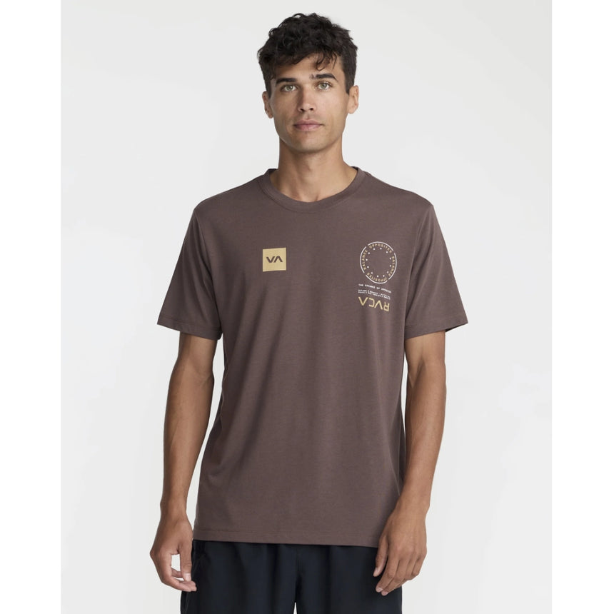 RVCA RVCA Men's VA Mark 2 Short Sleeve Shirt - Mocha Mocha S Mens T-Shirts