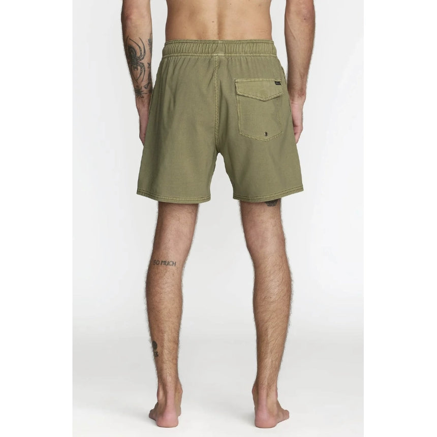RVCA RVCA Men's VA Pigment Elastic Short 16" - Martini Olive Martini Olive S Mens Elastic Casual Trunks