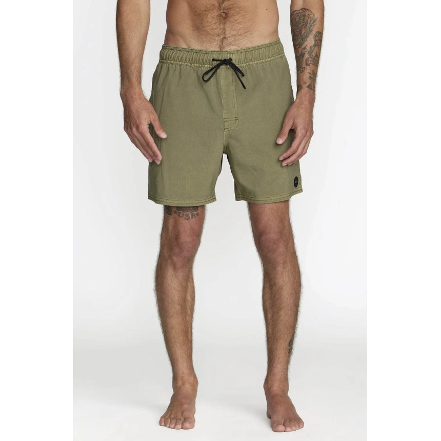 RVCA RVCA Men's VA Pigment Elastic Short 16" - Martini Olive Martini Olive S Mens Elastic Casual Trunks
