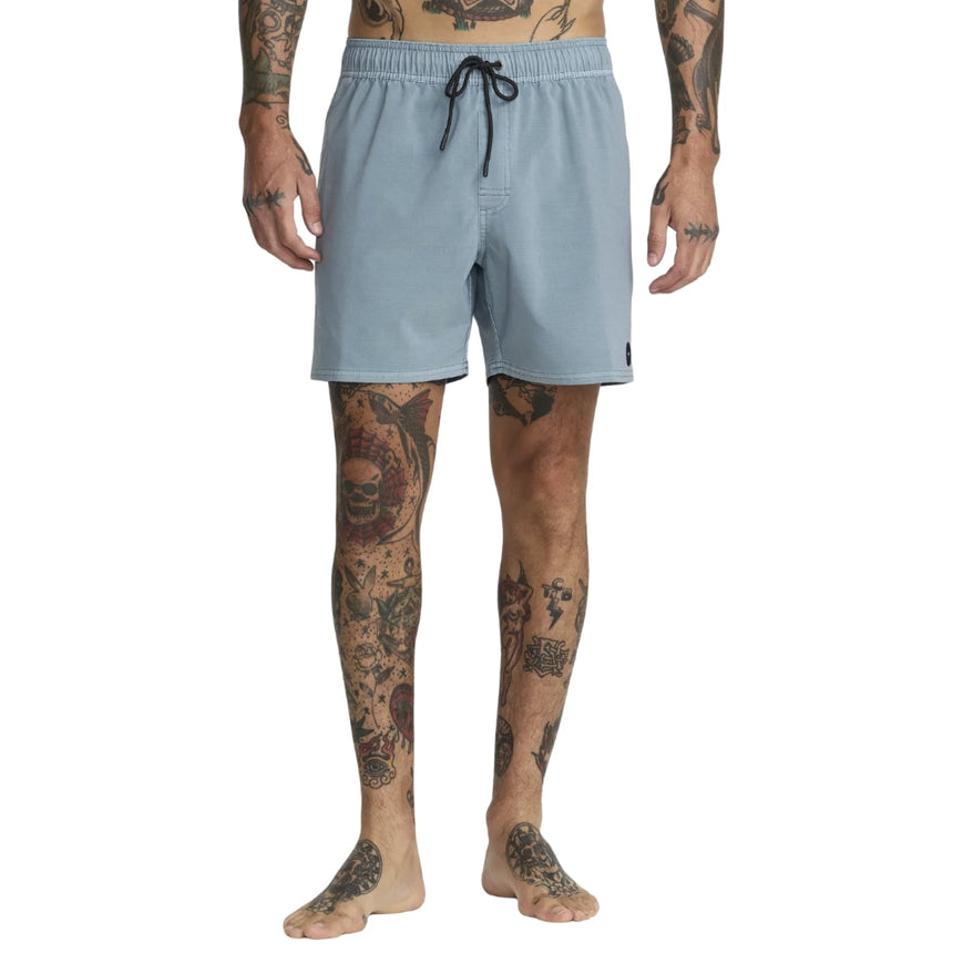 RVCA RVCA Men's VA Pigment Elastic Swim Short 16" - Lead Lead S Mens Elastic Casual Trunks
