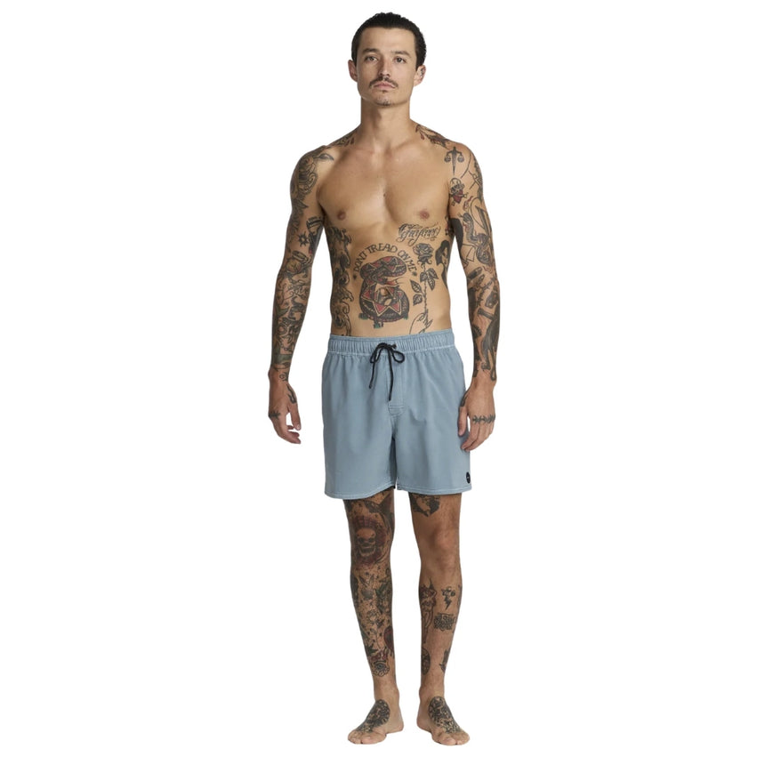 RVCA RVCA Men's VA Pigment Elastic Swim Short 16" - Lead Lead S Mens Elastic Casual Trunks