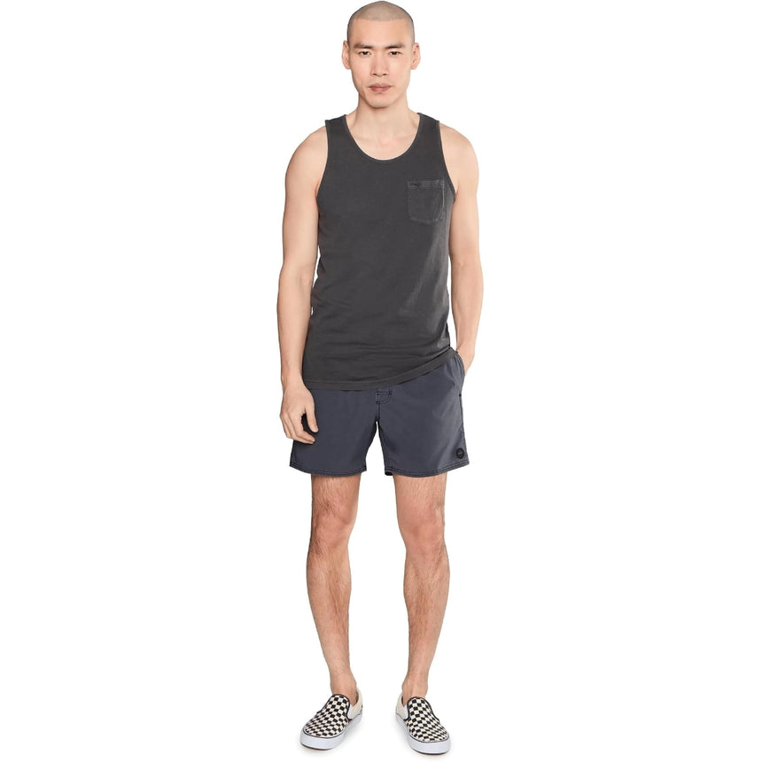 RVCA RVCA Men's VA Pigment Elastic Swim Short 16" - RVCA Black RVCA Black S Mens Elastic Casual Trunks