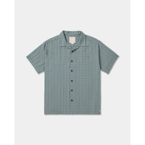 RVCA RVCA Men's Vacancy Short Sleeve Shirt - Lead Lead S Mens Button Up Short Sleeve Shirts