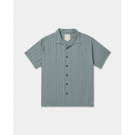 RVCA RVCA Men's Vacancy Short Sleeve Shirt - Lead Lead S Mens Button Up Short Sleeve Shirts