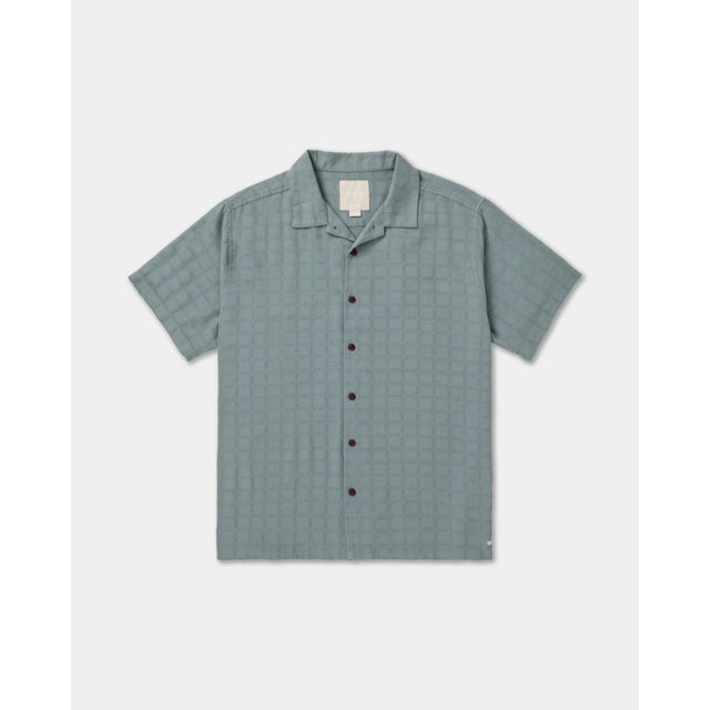 RVCA RVCA Men's Vacancy Short Sleeve Shirt - Lead Lead S Mens Button Up Short Sleeve Shirts