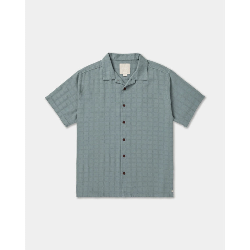 RVCA RVCA Men's Vacancy Short Sleeve Shirt - Lead Lead S Mens Button Up Short Sleeve Shirts