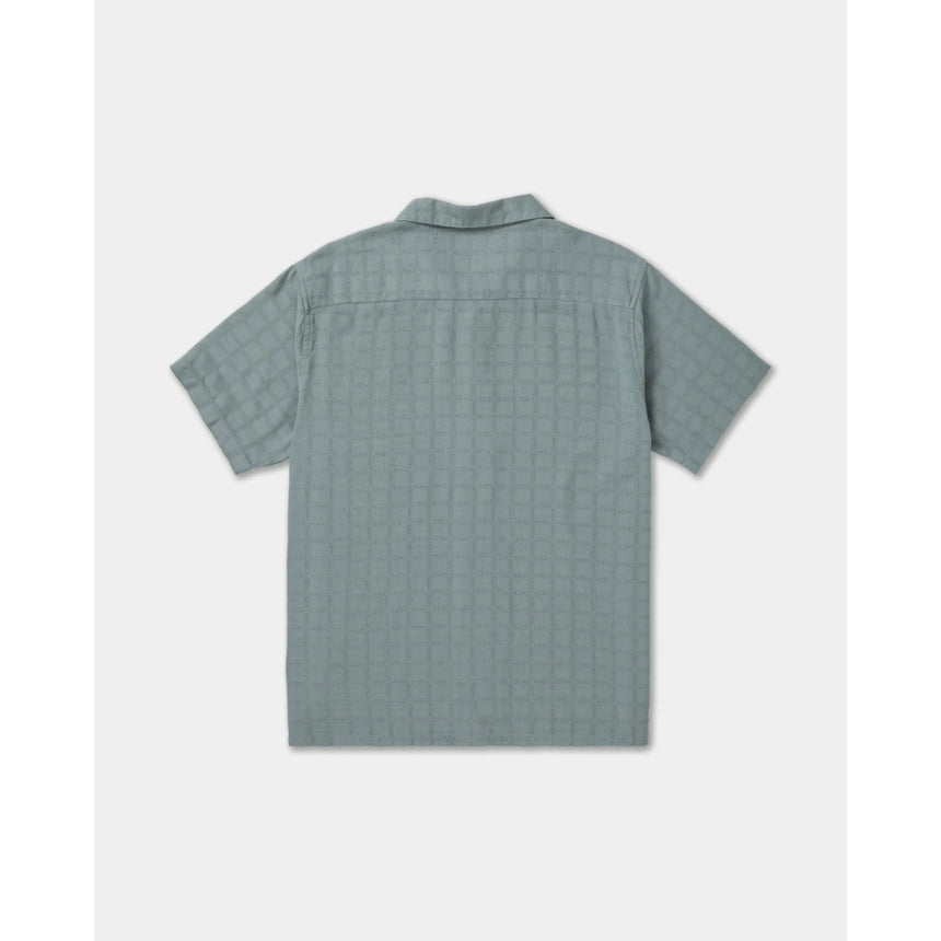 RVCA RVCA Men's Vacancy Short Sleeve Shirt - Lead Lead S Mens Button Up Short Sleeve Shirts