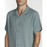 RVCA RVCA Men's Vacancy Short Sleeve Shirt - Lead Lead S Mens Button Up Short Sleeve Shirts