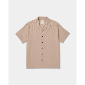 RVCA RVCA Men's Vacancy Short Sleeve Shirt - Pale Mauve Pale Mauve S Mens Button Up Short Sleeve Shirts