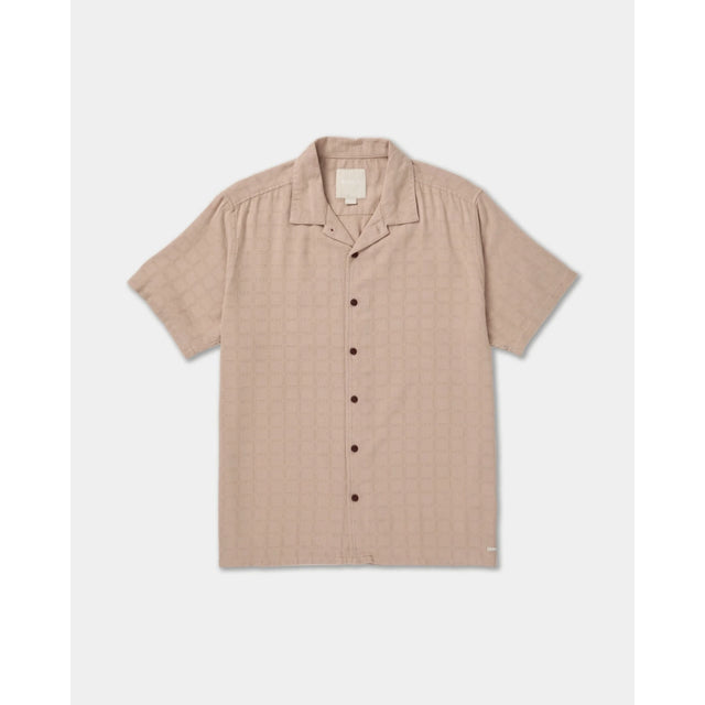 RVCA RVCA Men's Vacancy Short Sleeve Shirt - Pale Mauve Pale Mauve S Mens Button Up Short Sleeve Shirts