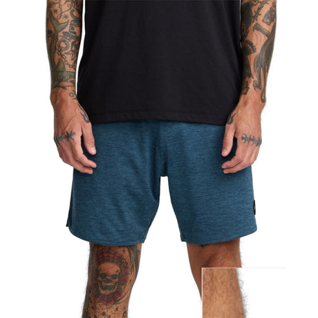 RVCA RVCA Men's Yogger Recover 17" Athletic Short - Duck Blue Duck Blue S Mens Elastic Swim Trunks