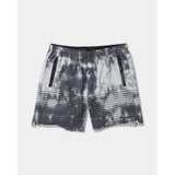 RVCA RVCA Men's Yogger Stretch 17" Athletic Short - Black Blur Black Blur S Mens Elastic Swim Trunks