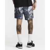 RVCA RVCA Men's Yogger Stretch 17" Athletic Short - Black Blur Black Blur S Mens Elastic Swim Trunks